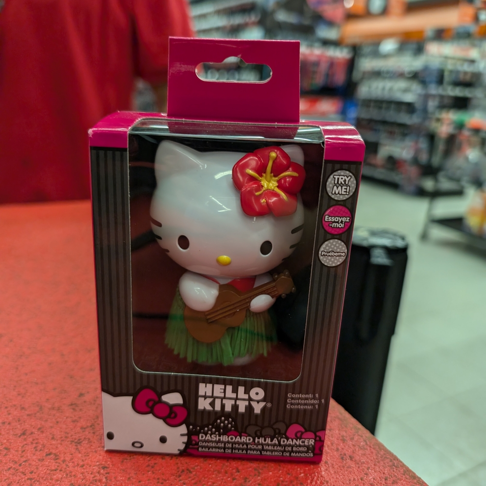 Hello Kitty Dashboard Hula Dancer - White and Green